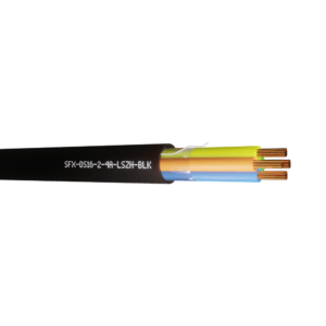 Defence Standard Cable 16 x 0.2mm 4 Cores Unscreened LSZH - Black UV 500m
