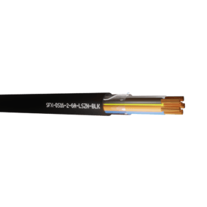 Defence Standard Cable 16 x 0.2mm 6 Cores Unscreened LSZH - Black UV 500m
