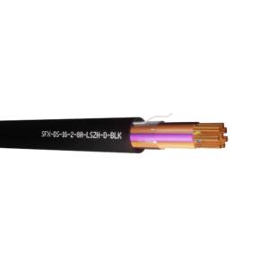 Defence Standard Cable DCA 16 x 0.2mm 8 Cores TCWB Unscreened LSZH - Black UV 1000m