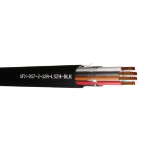 Defence Standard Cable 7 x 0.2mm 12 Cores Unscreened LSZH - Black UV 500m