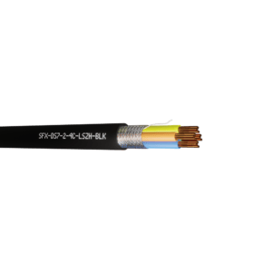 Defence Standard Cable 7 x 0.2mm 4 Cores TCWB Screened LSZH - Black UV 500m