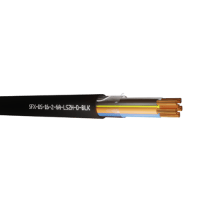 Defence Standard Cable DCA 16 x 0.2mm 6 Cores Unscreened LSZH - Black UV 500m
